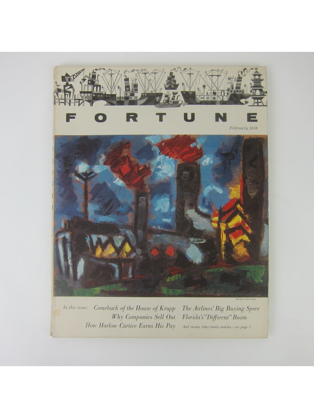 Vintage FORTUNE Magazine February 1956 Lincoln, Cadillac, Oldsmobile, Buick, Ads
